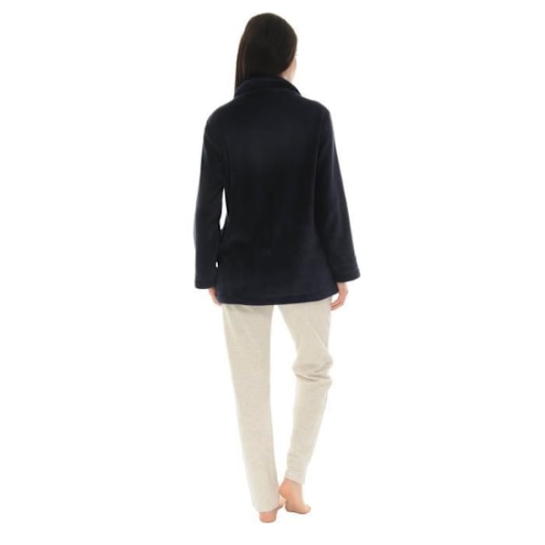 Fleecejacka - Blå Hyacinth - 6625 - Krage Claudine - 100% Polyester - 5 Knappar Blå 36