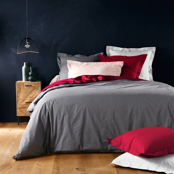 Sängkappa - INRE MYSIGHET - 85x185 cm - 100% bomull - Bordeaux - OEKO-TEX Bordeaux