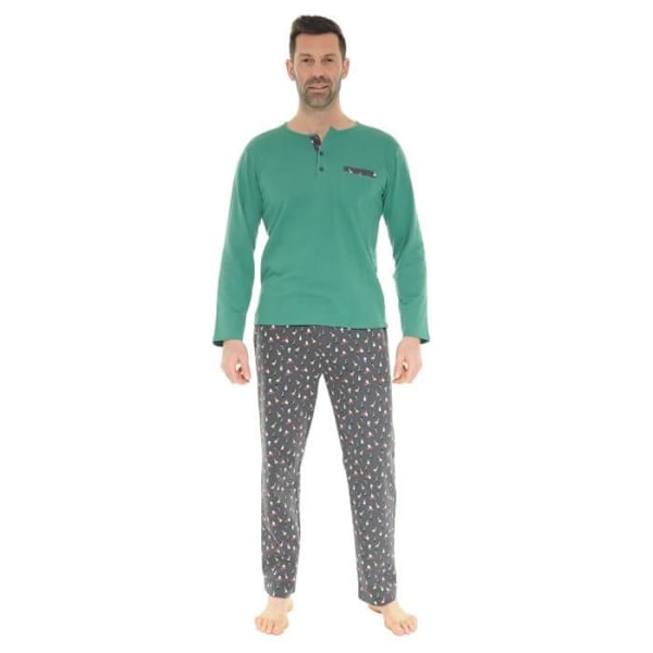 Pyjama Long - CHRISTIAN CANE - DURALD - Vihreä - Mies - Tunisialainen kaulus - Joustava vyötärö Grön M