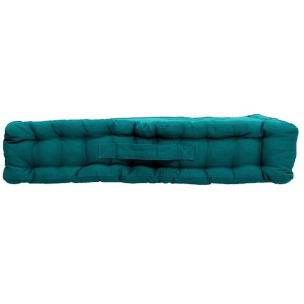 Nauti Koti - Panama lattiatyyny kahvalla - 50 cm x 50 cm - Smaragdinvihreä smaragdgrön
