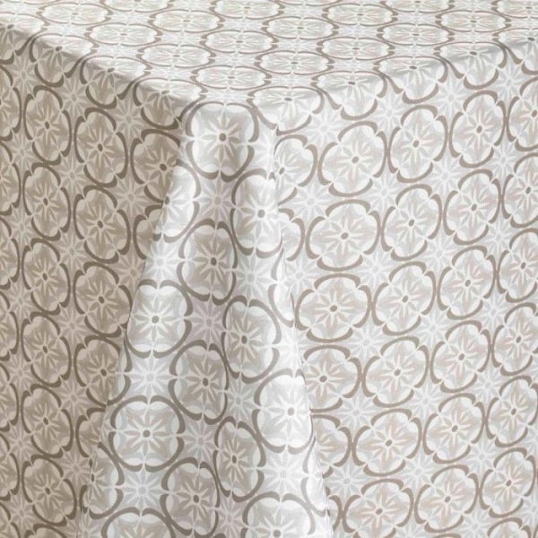 Pöytäliina tahransuoja Rectangle - 145x240cm - Luonnonkukat - Luonnollinen