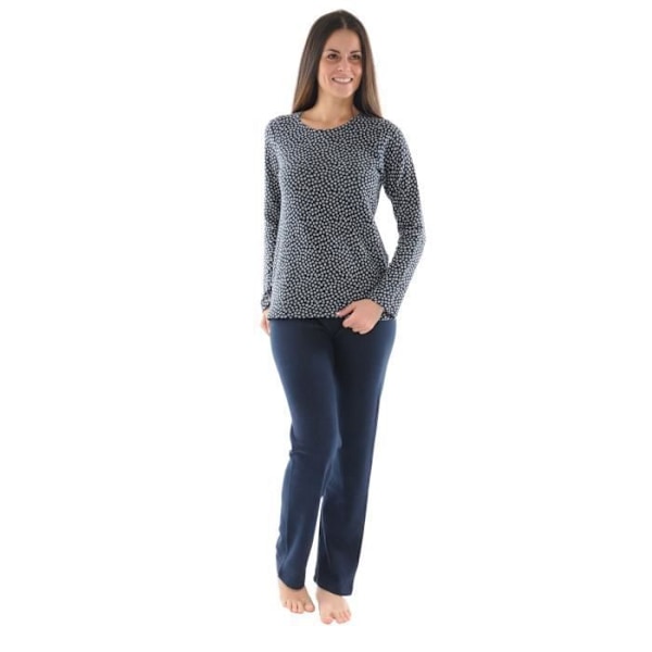 Pitkät siniset Milano pyjamat 7619 Blå 42