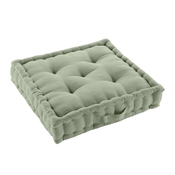Gulvpude 50 x 50 x 10 cm genbrugt bomuld/polyester grs twily Salvie Salvia