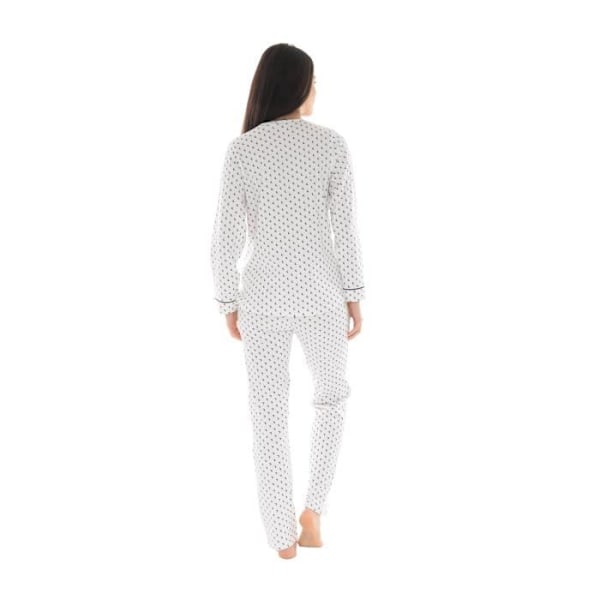 Pyjamas Lång Vit Caliste - Christian Cane - Dam - V-Hals - Elastisk Midja - 100% Bomull Vit 40