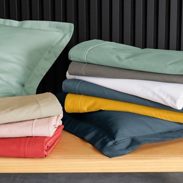 Drap Plat - Percaline - 180x290cm - 100% Bomuld - Blød og Behagelig - Oeko-Tex Standard 100 Vit