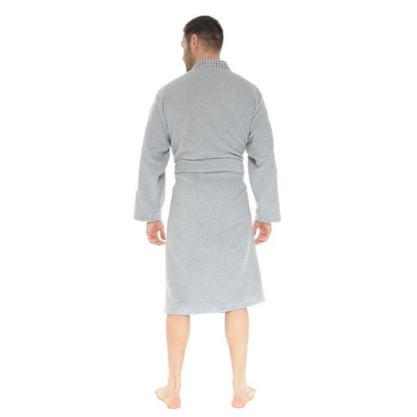 Kimono Pitkä - PILUS - Blaise - Vaaleanharmaa - 2 Taskua - Mukava Grå M