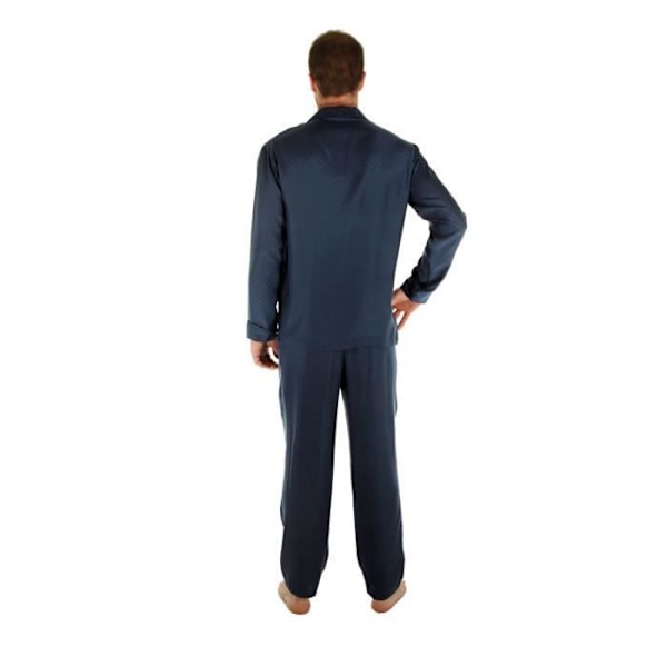 Pyjama - PILUS - Jaipur - 100% Silkkia - Napitettava Takki - Meriväri - Naiset Blå S