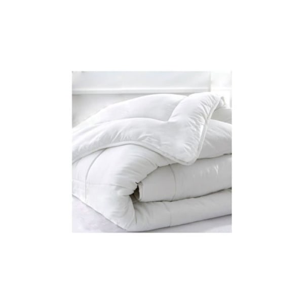 Duntäcke - Mikrofiber - 140 x 200 cm - Varm - Vit - 100% silikonad hålfiberpolyester Vit