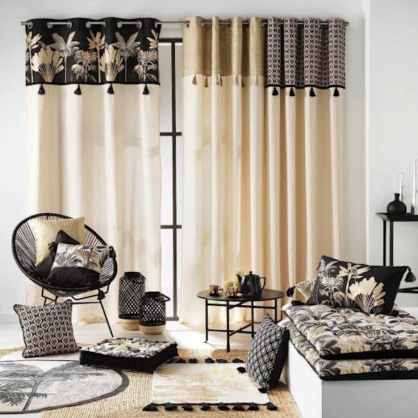 Cushion Decor Printed "Karaba" 30x50cm Black Svart