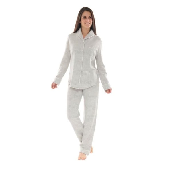 Pyjama Lång Grå Ada Pyjama Lång 7032 - PILUS - Kvinna - Grå - Vinter 2023 Grå 38
