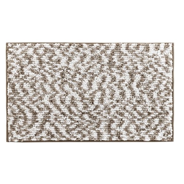 Kylpyhuoneen matto 45x75 cm mikrokuitu kolmivärinen - Ruskea Sable / brun