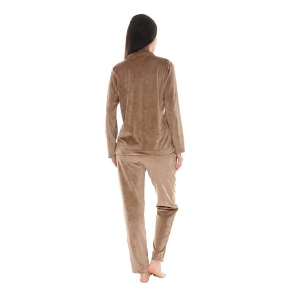 Pyjamas Lange Brun Adelie - PILUS - Kvinde - Elastisk Bælte - Lommer - Velour kastanj 44