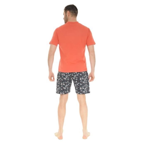 Pyjama tuomioistuin - Christian Cane - Mies Donatien - Oranssi - V-pääntie - Elastinen vyötärö Orange S