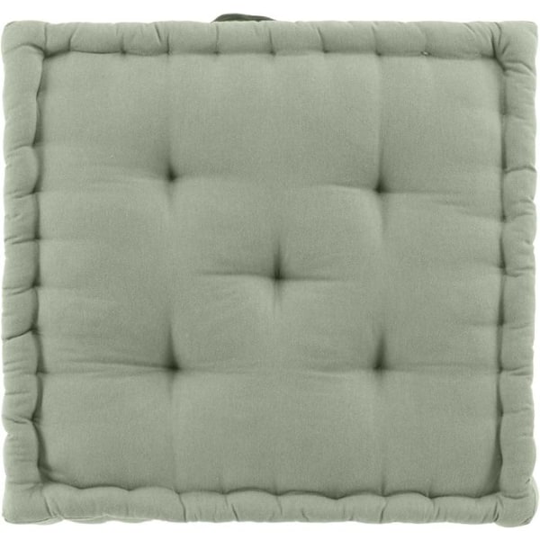 Gulvpude 50 x 50 x 10 cm genbrugt bomuld/polyester grs twily Salvie Salvia