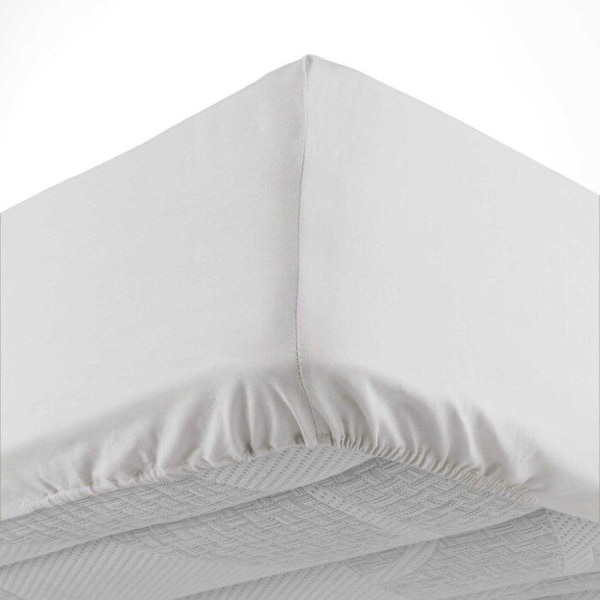 Patjaohjaus 90x190 cm - Varren korkeus 30 cm - 100 % puuvillaa - Valkoinen Vit