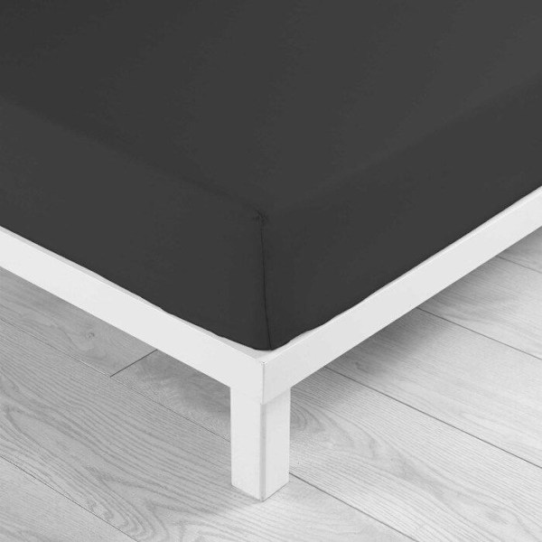 "Drap Housse - Lina - 160x200cm - 100% Coton - Blød - Oeko-Tex Standard 100" Svart