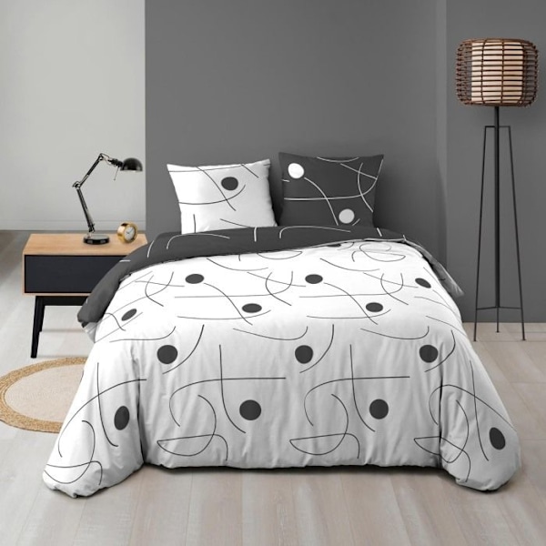 Käännettävä vuodevaatteet 240 x 220 cm mikrokuitu + 2 tyynyliinaa Sonate Vit