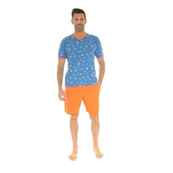 Pyjama Court - Winston - 5866 - Col V - Merieläinten Kuvio - 100% Puuvillaa Blå M