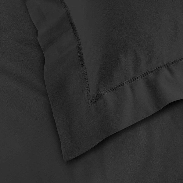 Pudebetræk - INDERLIG DEJLIGHED - Lina - 63x63cm - 100% Bomuld - Sort - Oeko-Tex Standard 100 Svart