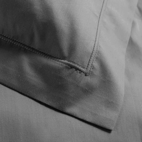 Tyynynpäällinen - Percale - 50x70 cm - 100% puuvilla - Antrasiitti - Konepestävä 30° C Stål