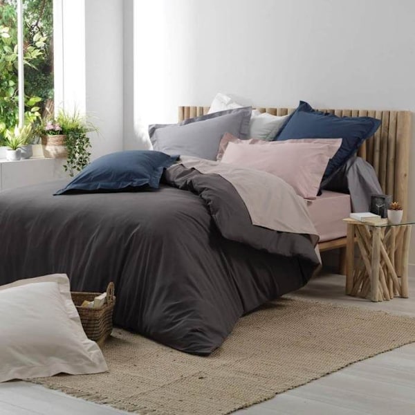 Pussilakanat - 90 x 190 cm - Percale - 78 langat - Yhdiste - Luonnollinen Naturlig