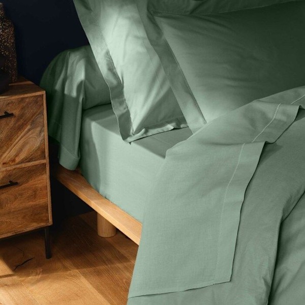 Pudebetræk - 100% bomuld - Salvie - 63x63 cm - Vaskbar - Moderne design salviagrön
