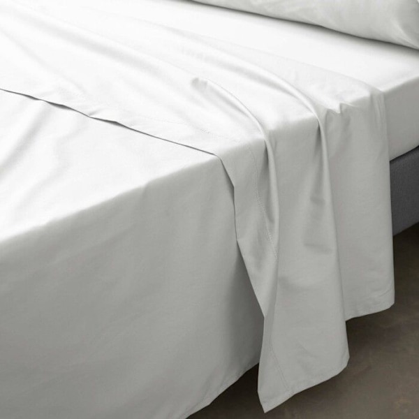 Drap Plat - Percaline - 180x290cm - 100% Bomuld - Blød og Behagelig - Oeko-Tex Standard 100 Vit