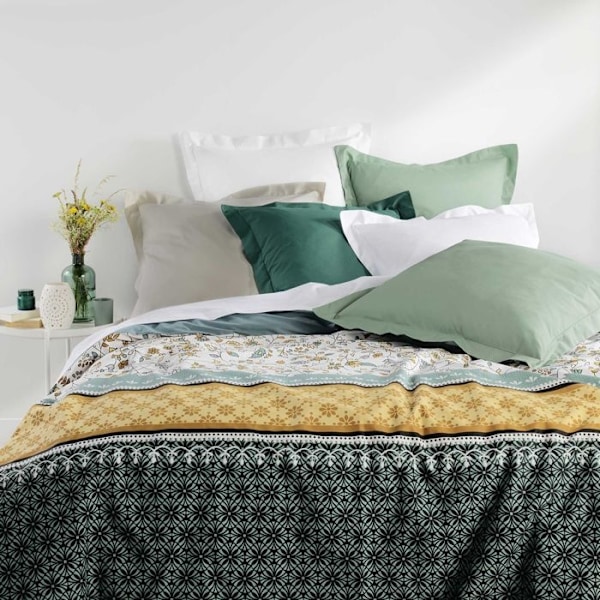 Drap Housse i Bomull "Biolina" 140x190cm Smaragd Smaragd