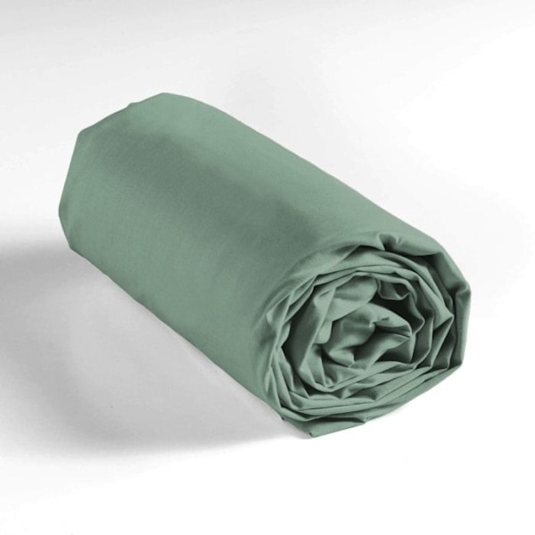 Drap hus 140x190 cm - DOUCEUR D'INTERIEUR - 100% bomuld - Salvie - Tæt vævning - Oeko-Tex mærke Salvia
