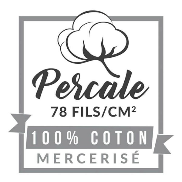 Pussilakanat - 90 x 190 cm - Percale - 78 langat - Yhdiste - Luonnollinen Naturlig