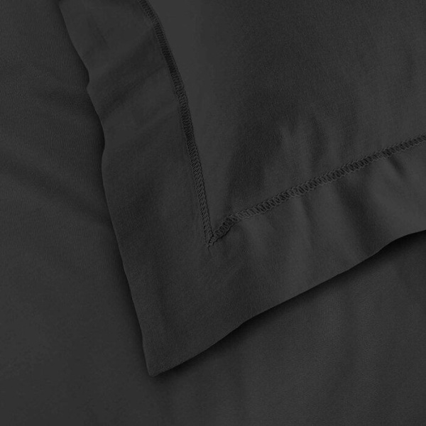 Tyynynpäällinen - SISÄLTÄ PEHMUSTA - Lina - 50x70cm - 100% Puuvilla - Musta - Oeko-Tex Standard 100 Svart