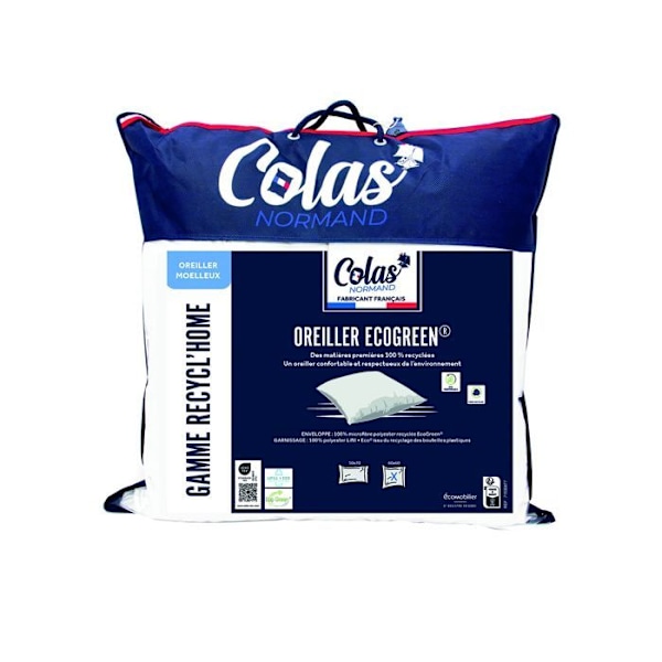 Sofa ærteblød ecogreen 60x60 cm - Fremstillet i Frankrig - Hvid Vit