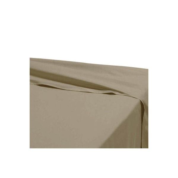 Drap plat - 180 x 290 cm - 100% bomuld - 57 tråde - Frankrig - Taupe Mol