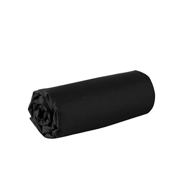 Jerseylagen - 160 x 200 cm - 100% bomuld - 57 tråde - Frankrig - Sort Svart