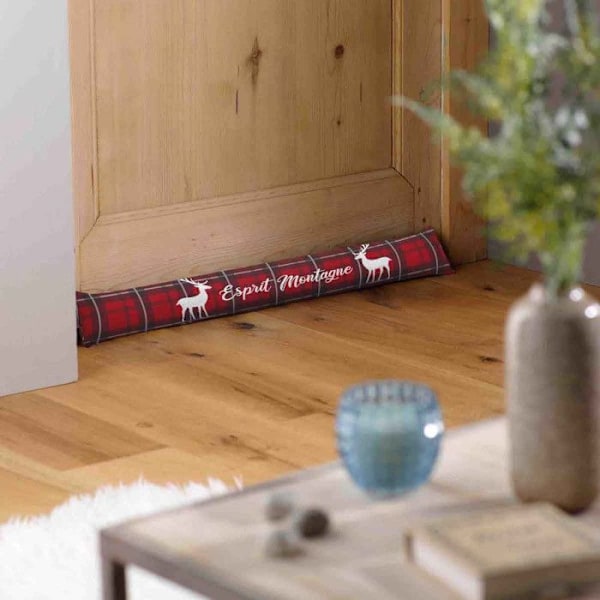 Boudin Bas de Porte "Heidi" 80cm Harmaa & Punainen