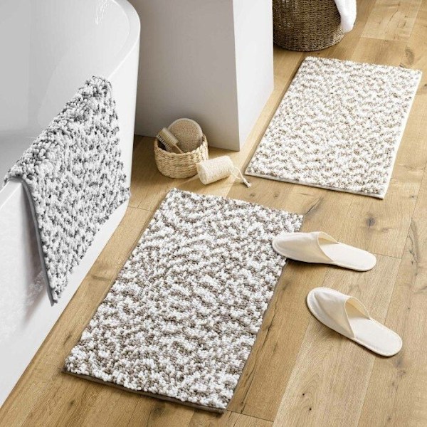 Badrugs 45x75 cm mikrofiber trikolor - Brun Sable / brun