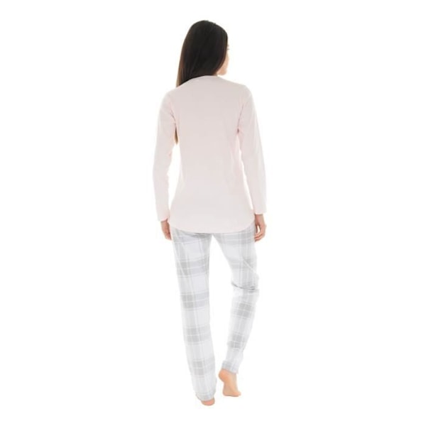 Pyjama Pitkä Vaaleanpunainen Cidalie - Christian Cane - Naisille - Pyöreä kaulus - Joustava vyötärö - Vaaleanpunainen Pastelli/Kreemi Rosa 44