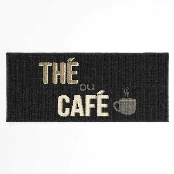 Antiglidmatta - 50x120 cm - Te eller kaffe - Svart beige, brun, grå