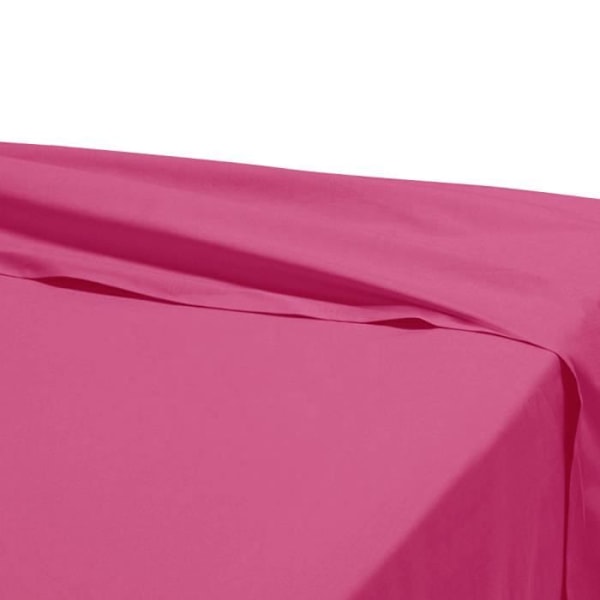 Drap plat - Fremstillet i Frankrig - 180 x 290 cm - 100% bomuld - 57 tråde - Fuchsia Fuchsia