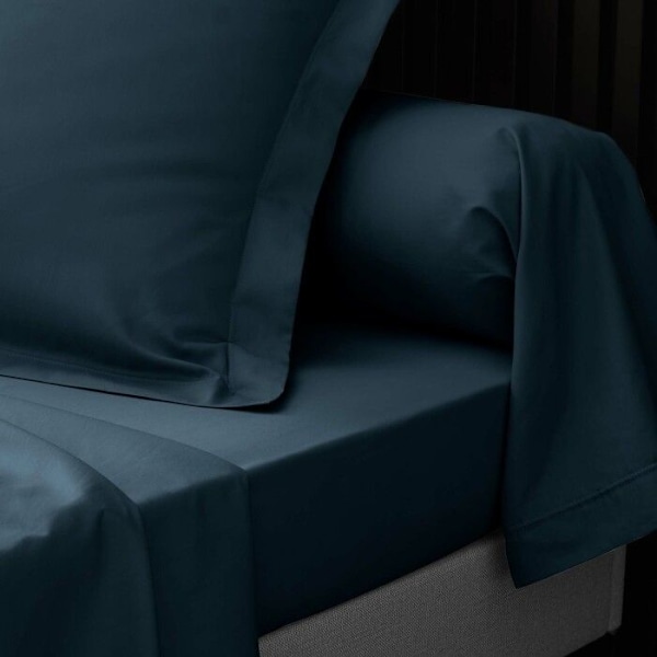Sängkuddetäcke - INOMHUSMYS - 85x185 cm - Percale 100% bomull - Mörkblå - OEKO-TEX® Midnattsblå