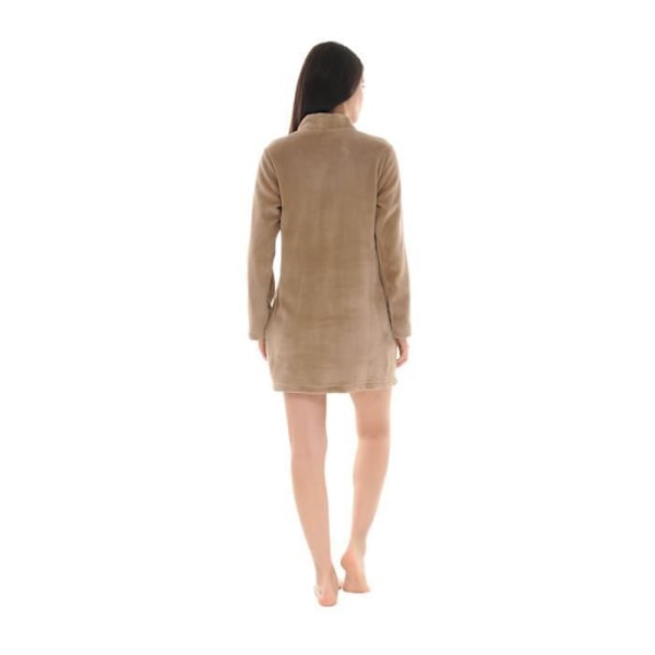 Morgenkåbe - Christian Cane - Coline - Lysebrun - Kvinde - Fleece 100% polyester kastanj 44