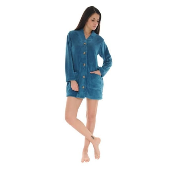 Kåbe - Christian Cane - Coline - Turkisblå - Kimono krave - 100% polyester Blå 44