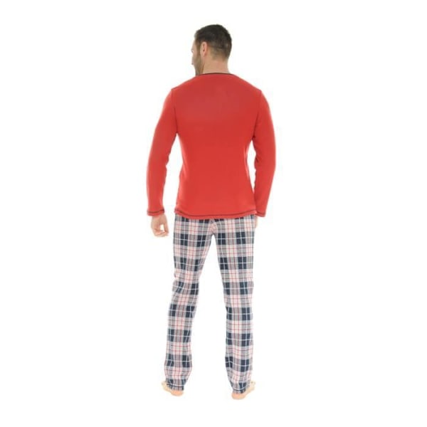 Punainen Pitkä Pyjama Davy - CHRISTIAN CANE - Mies - Tunisialainen Kaulus - Mukava ja Lämmin Röd M