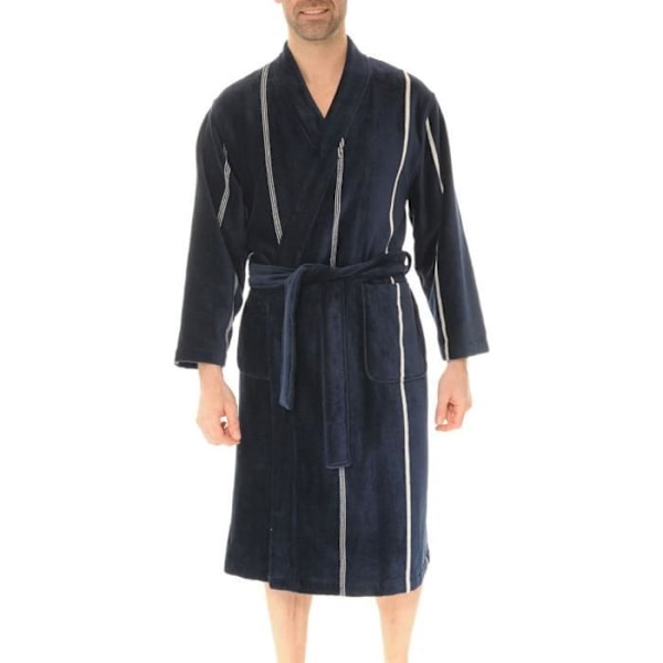 Peignoir - Christian Cane - Tummansininen - 93% Puuvilla - Kimono-kaulus - Koko M