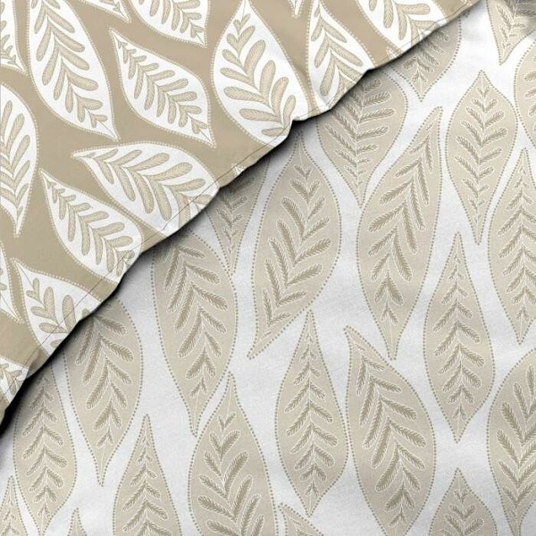 Käännettävä peitto setti + 260 x 240 cm puuvilla 57 langan + 2 tyynyliinaa Mareva Beige