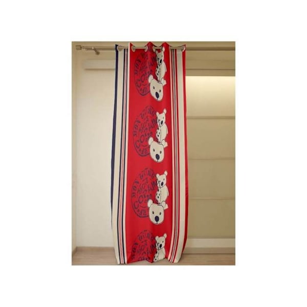 Paneeli - Silmukat - 140 x 250 cm - Karhu - Teddy - Punainen - Punainen Röd