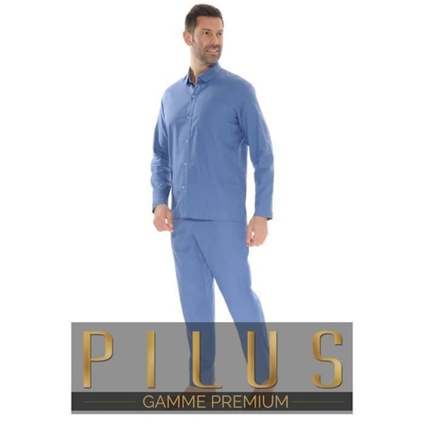 Pyjamakostym Blå Phedor - PILUS - Poplin 3448 - Man - Vuxen Blå M