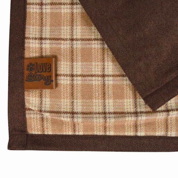 Plaid til Hund & Kat - Arv - 50x70cm - Brun - Blød - Komfortabel Hasselnöt