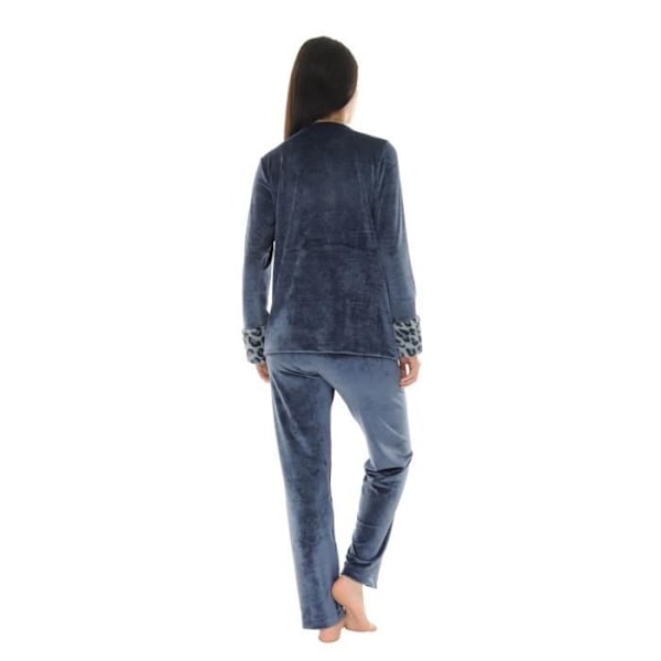 Pyjamas Lång Blå Ambre - Pilus - Modell Ambre - Blå Skiffer - Kvinna - Vuxen Blå 42