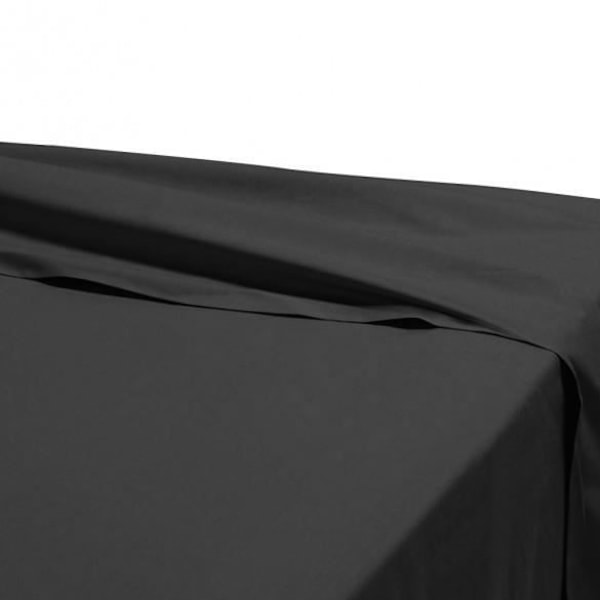 Borddæk - 180 x 290 cm - 100% bomuld - 57 tråde - Fremstillet i Frankrig - Sort Svart